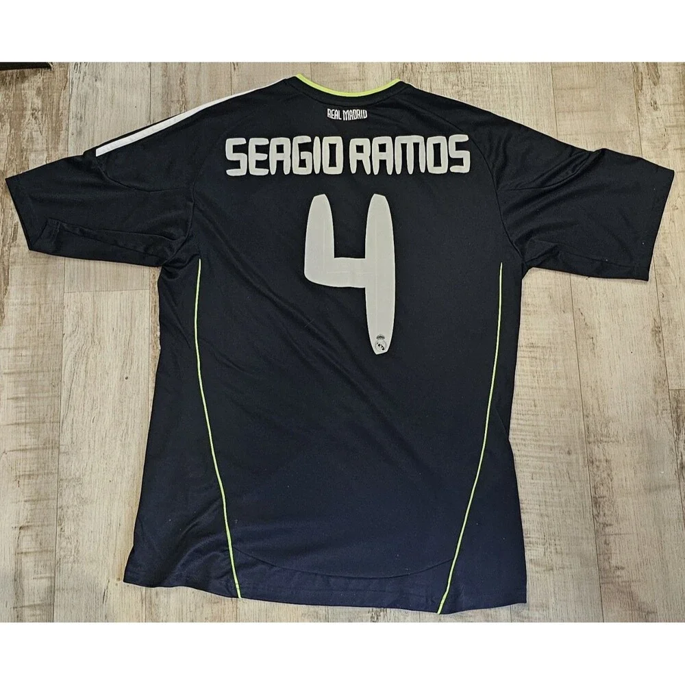 Vintage 2010/11 Adidas Away Kit Real Madrid Sergio Ramos Jersey 4 L Spain 🇪🇸
